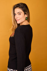 Black Snow White Sweater